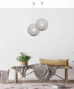 Biała lampa wisząca do sypialni 31-26944 CARUBA | Kaja Oświetlenie*Sklep Kaja Cheap