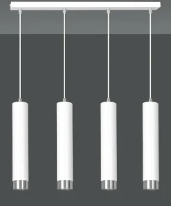 Flash Sale Sklep Kaja Biała lampa wisząca na listwie 4 źródła światła 641/4 | Kaja