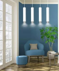 Flash Sale Sklep Kaja Biała lampa wisząca na listwie 4 źródła światła 641/4 | Kaja