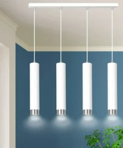 Flash Sale Sklep Kaja Biała lampa wisząca na listwie 4 źródła światła 641/4 | Kaja