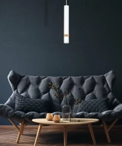 Best Sklep Kaja Biała lampa wisząca, pojedyncza tuba do wnętrza MLP6301 z serii JOKER | Kaja Ośw