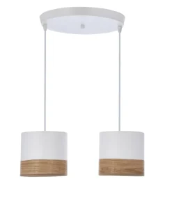 Shop Sklep Kaja Biała lampa wisząca z abażurami, do sypialni 32-17567 z serii BIANCO