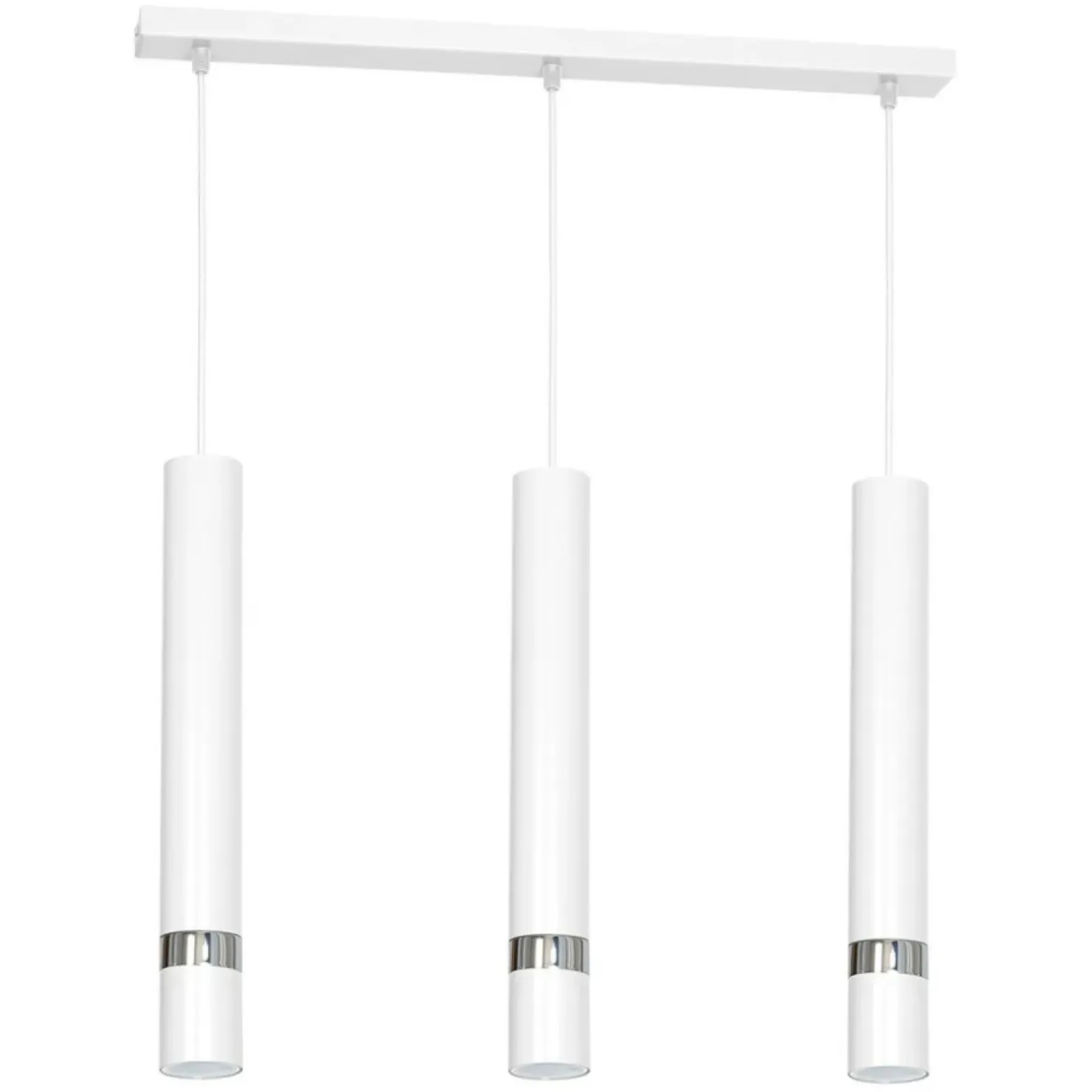 Cheap Sklep Kaja Biała lampa wisząca ze srebrnymi dodatkami MLP1348 JOKER | Kaja
