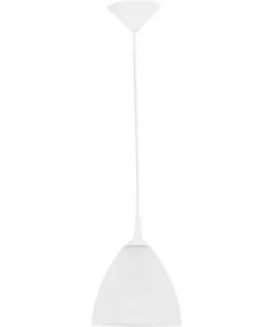 Biała lampa wisząca ze szklanym kloszem AL 9109 | Kaja*Sklep Kaja Online