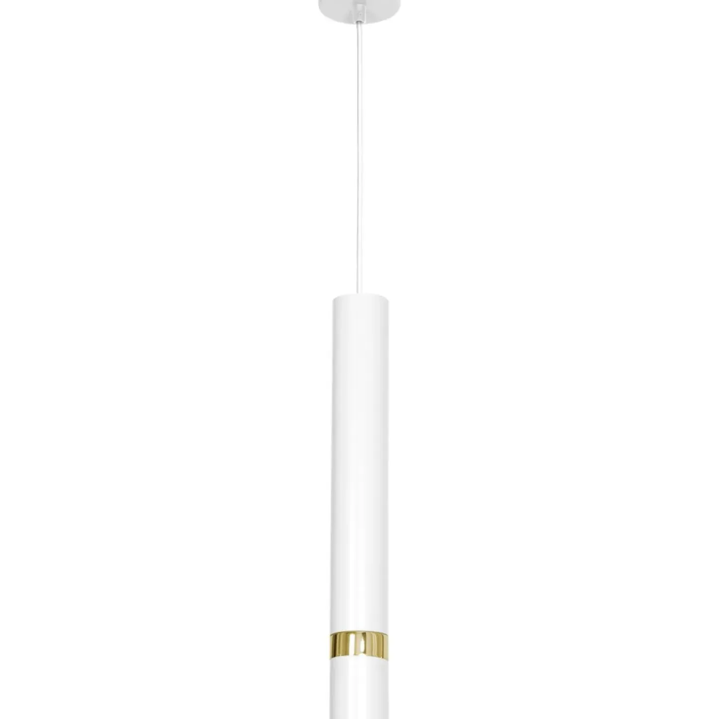 Outlet Sklep Kaja Biała lampa wisząca, złoty element ozdobny LX 1546 z serii RENO | Kaja