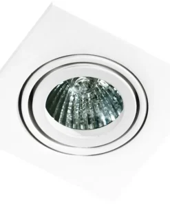 Biała lampa wpustowa, kwadratowe oczko do salonu AZ0807 EDITTA | Kaja*Sklep Kaja Best Sale
