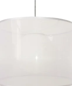 Biała lampa z abażurem i kloszem 31-24886 CHICAGO | Kaja Oświetlenie*Sklep Kaja Cheap