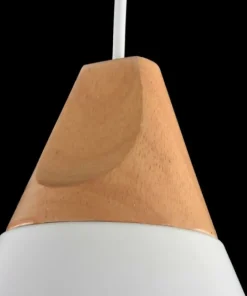 Best Sale Sklep Kaja Biała lampa z dodatkiem drewna P359-PL-01-W BICONES | Kaja Oświetlenie