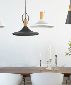 Best Sale Sklep Kaja Biała lampa z dodatkiem drewna P359-PL-01-W BICONES | Kaja Oświetlenie