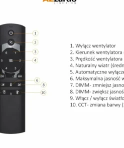Biała lampa z wiatrakiem i pilotem AZ4451 VENETI | Kaja Oświetlenie*Sklep Kaja Sale