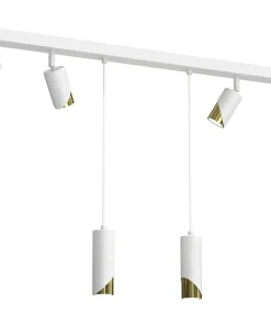Best Sale Sklep Kaja Biała lampa ze zwisami i reflektorami, nad stół LX 9654 SHIFT | Kaja