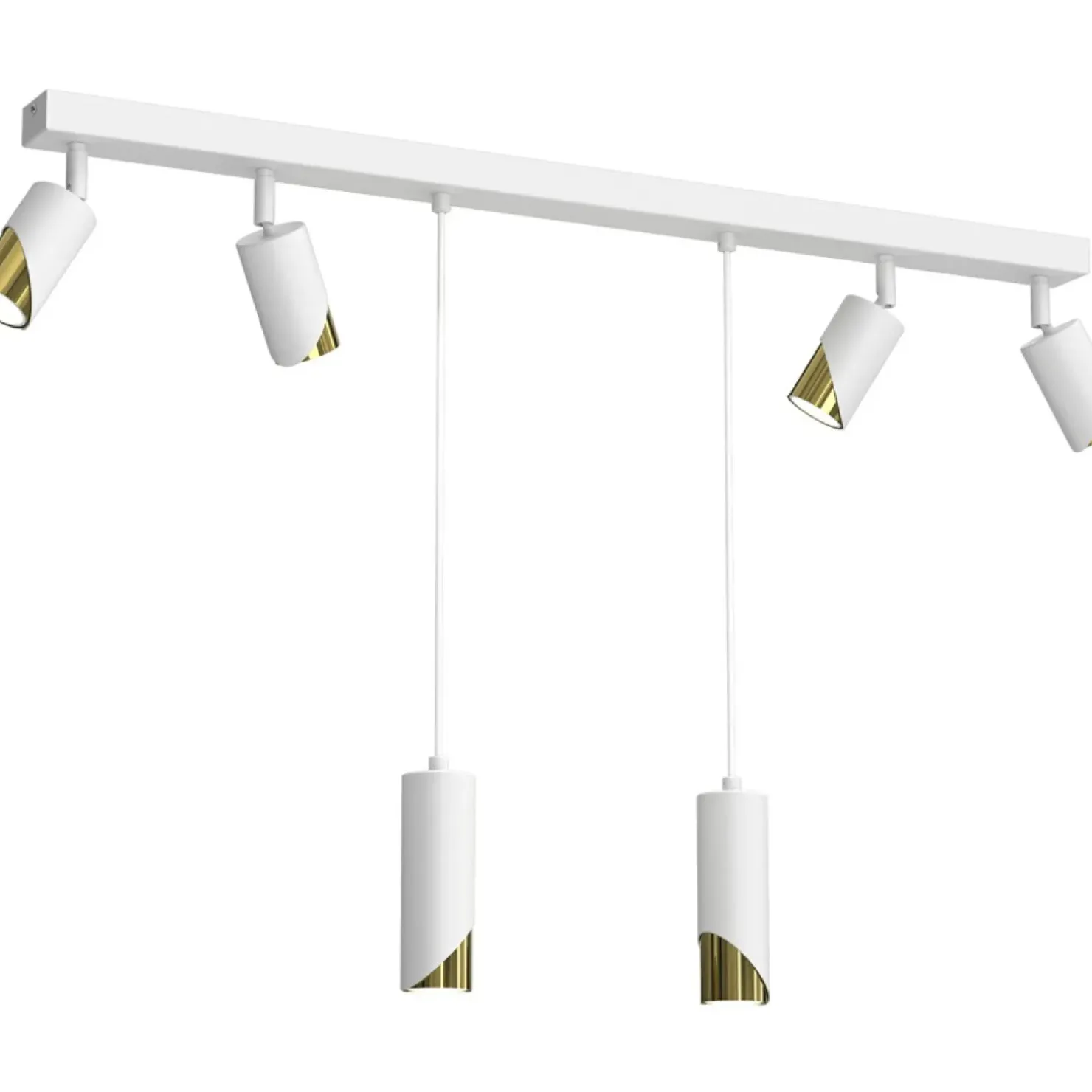 Best Sale Sklep Kaja Biała lampa ze zwisami i reflektorami, nad stół LX 9654 SHIFT | Kaja
