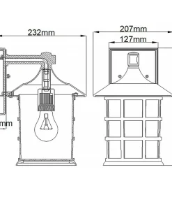 Biała lampa zewnętrzna, kinkiet HK-FREEPORT2-M-TWH z serii FREEPORT*Sklep Kaja Fashion