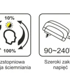 Biała lampka biurkowa, regulowana wysokość K-BL1528 BIAŁY z serii LOLEK*Sklep Kaja Hot