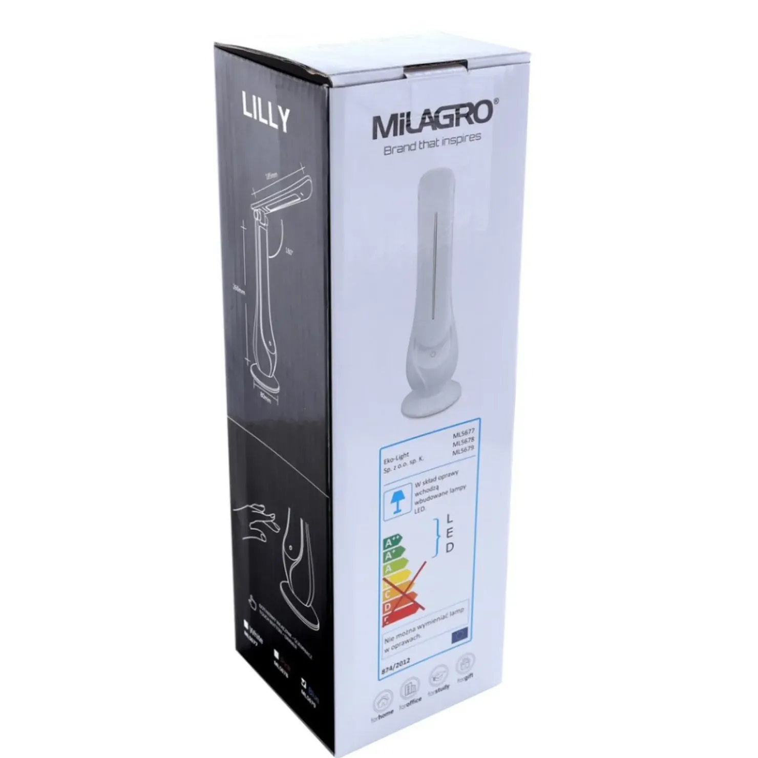 Biała lampka biurkowa, składana, ledowa ML5677 z serii LILLY | Kaja Oświetlenie*Sklep Kaja Flash Sale