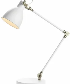 Biała lampka biurkowa z regulowanym ramieniem 107738 | Kaja*Sklep Kaja Fashion