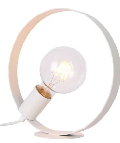 Biała lampka stołowa okrągła E27 LEDEA 50501201 NEXO | Kaja*Sklep Kaja Shop