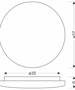 Biała, ledowa lampa sufitowa ⌀37cm 13-28846 LINDA | Kaja Oświetlenie*Sklep Kaja Store