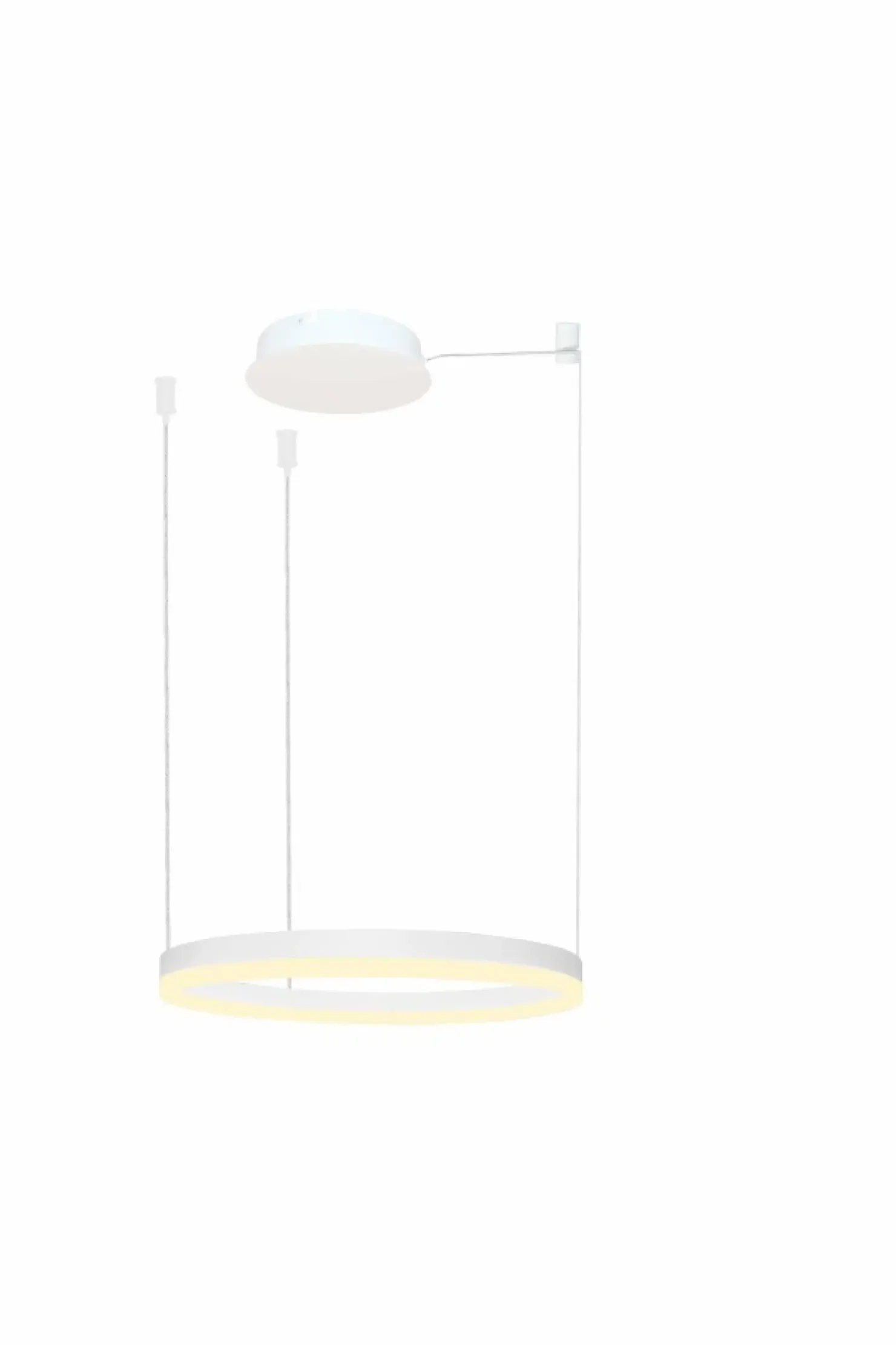 Best Sale Sklep Kaja Biała, ledowa lampa wisząca do sypialni ⌀60cm AZ4967 HALO | Kaja białypiaskowany