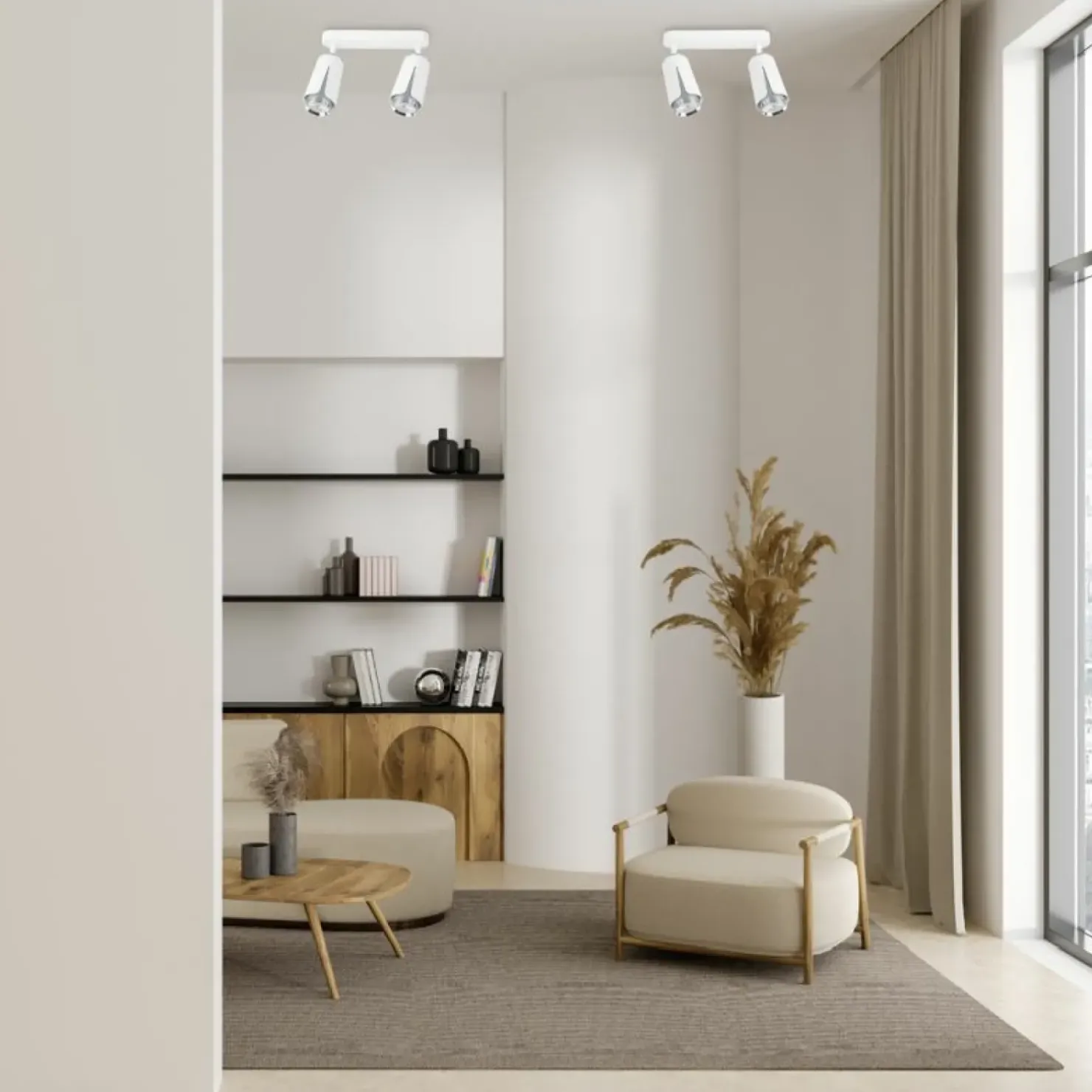 Best Sale Sklep Kaja Biała listwa z dekoracyjnymi reflektorami ML0273 FLOWER | Kaja
