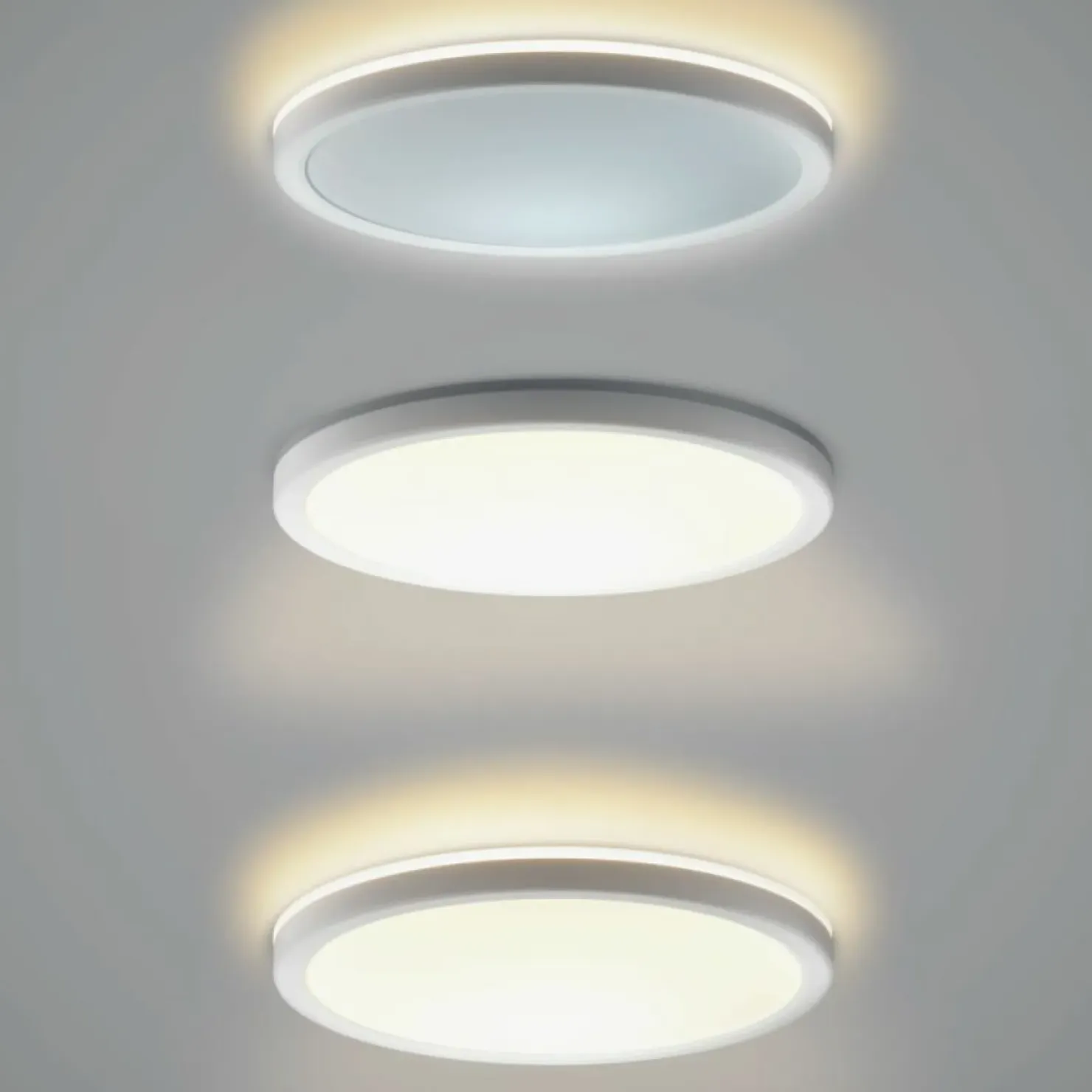 Biała, okrągła lampa sufitowa ⌀30 PLF-63452-300R-28W-WH CORTE | Kaja*Sklep Kaja Fashion