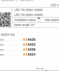 Biała okrągła oprawa oczko wpustowe LED AZ4525 FRIDA | Kaja*Sklep Kaja Clearance