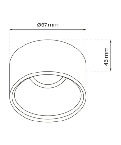 Biała oprawa podtynkowa, do korytarza ML0053 z serii BALI ROUND | Kaja Oświetlen*Sklep Kaja Discount