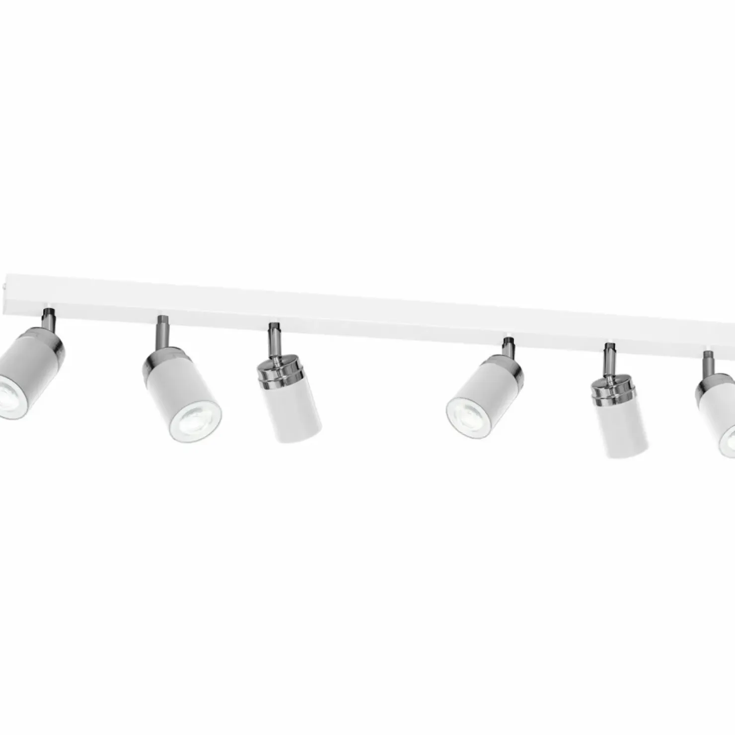 Clearance Sklep Kaja Biała, podłużna lampa sufitowa z reflektorami LX 5140 z serii RENO