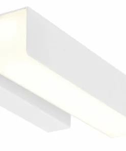 Biała, prosta, ledowa lampa ścienna 21-25814 z serii LANDER | Kaja*Sklep Kaja Discount