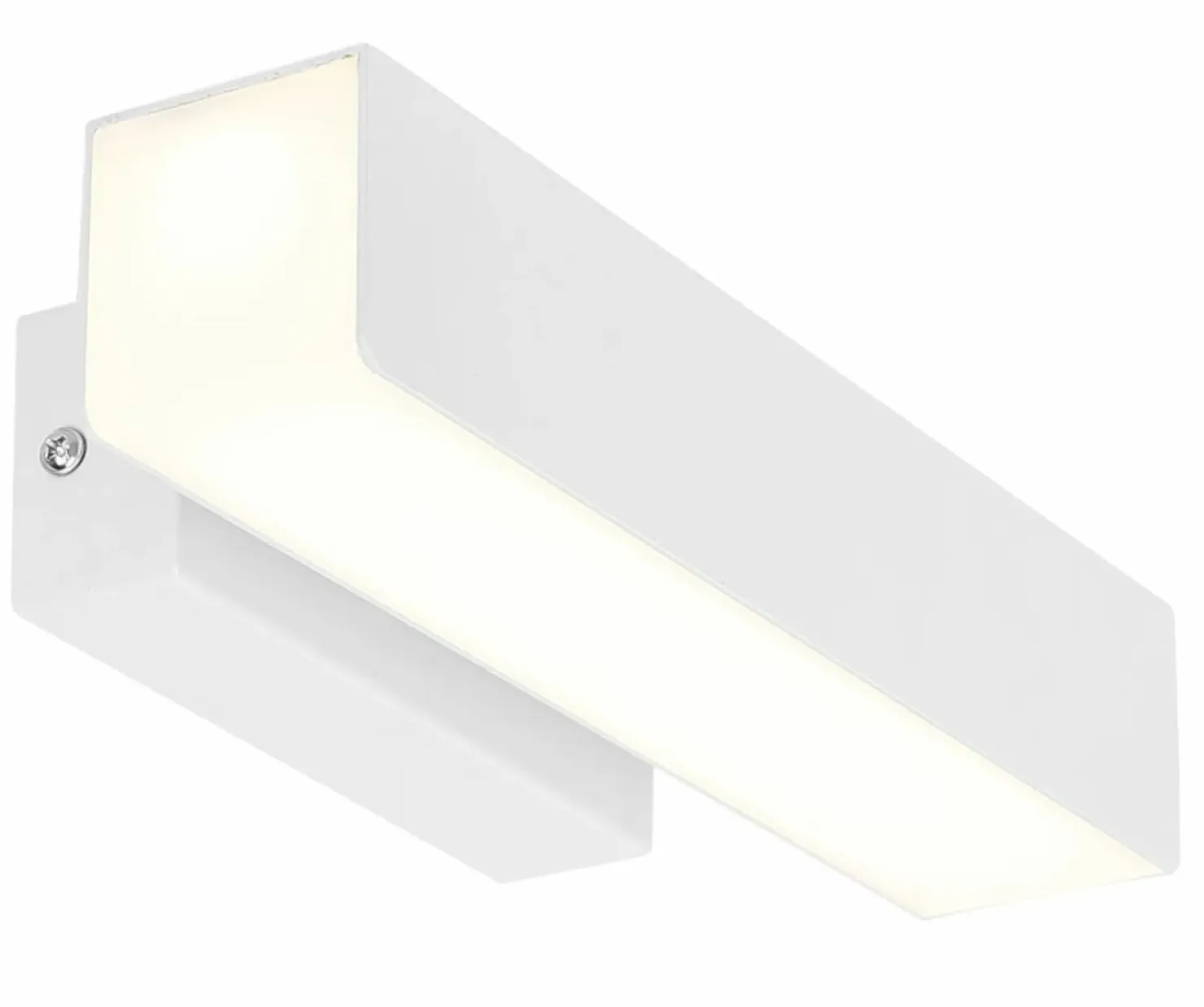 Biała, prosta, ledowa lampa ścienna 21-25814 z serii LANDER | Kaja*Sklep Kaja Discount