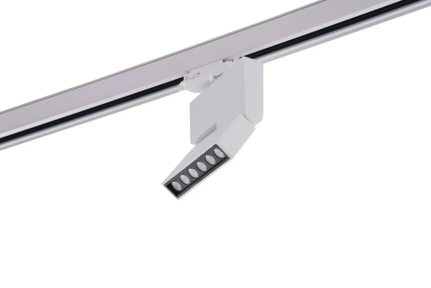 Biała ruchoma głowica LED do szynoprzewodu AZ3490 LEON | Kaja*Sklep Kaja Discount