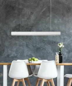 Fashion Sklep Kaja Biała, szeroka lampa LED 120cm LP-1201/1P L WH SMART MIRA L | Kaja
