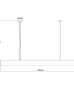 Fashion Sklep Kaja Biała, szeroka lampa LED 120cm LP-1201/1P L WH SMART MIRA L | Kaja