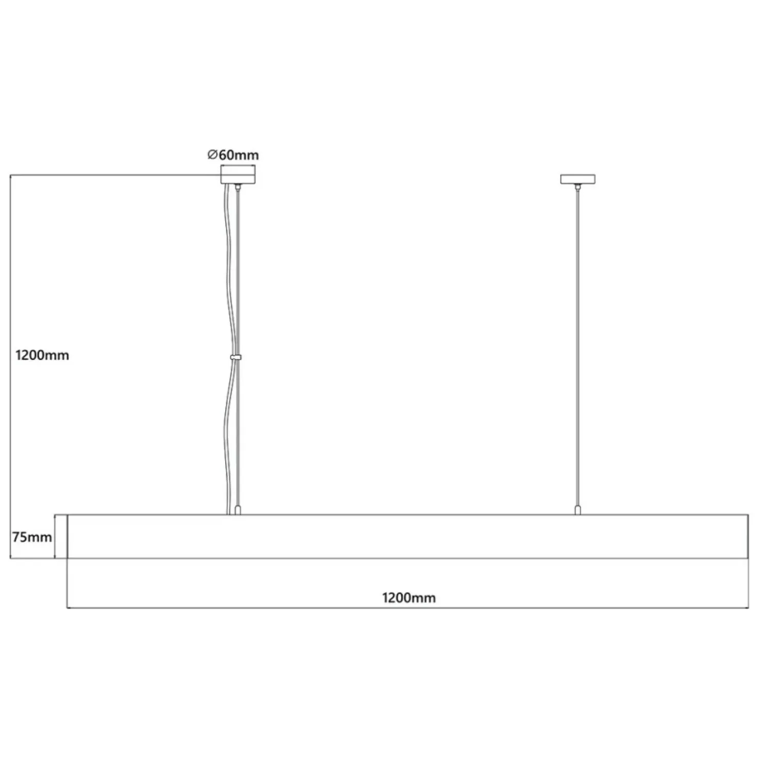Fashion Sklep Kaja Biała, szeroka lampa LED 120cm LP-1201/1P L WH SMART MIRA L | Kaja