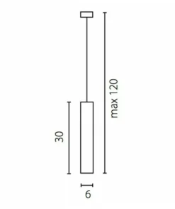 Best Sale Sklep Kaja Biała, wąska tuba GU10 30cm na zwisie 67735 PIANO | Kaja Oświetlenie