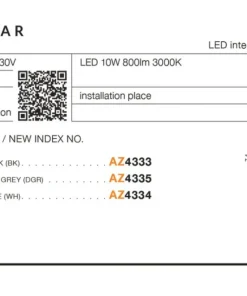 Biała zewnętrzna lampa natynkowa LED AZ4334 APULIA | Kaja Oświetlenie*Sklep Kaja Best Sale