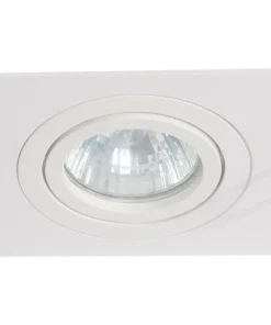 Białe, kwadratowe oczko podtynkowe LP-2780/1RS WH METIS | Kaja*Sklep Kaja Cheap