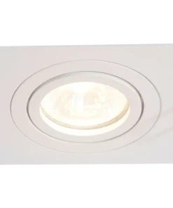 Białe, kwadratowe oczko podtynkowe LP-2780/1RS WH METIS | Kaja*Sklep Kaja Cheap