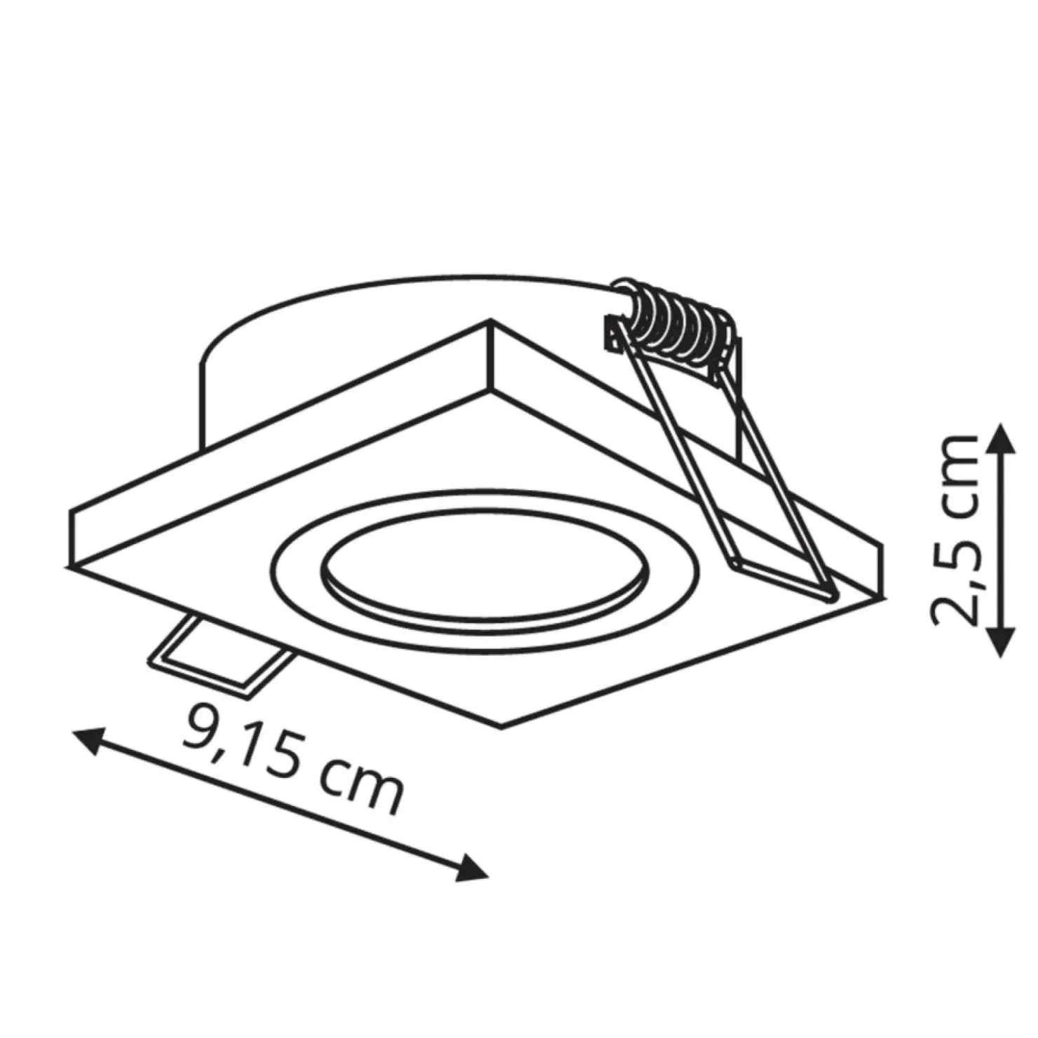 Białe, kwadratowe oczko podtynkowe LP-2780/1RS WH METIS | Kaja*Sklep Kaja Cheap