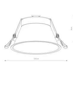 Białe oczko podtynkowe, gwint GX53 ⌀14,5cm 10844 UNO | Kaja*Sklep Kaja Online