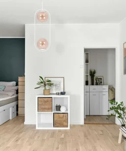 Best Sale Sklep Kaja Biało-bursztynowa lampa wisząca z dwoma kloszami K-5305 z serii ARLENA