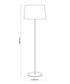 Biało-czarna lampa podłogowa na prostej nodze TK 5547 z serii MAJA*Sklep Kaja Sale