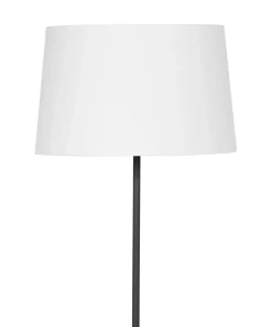 Biało-czarna lampa podłogowa na prostej nodze TK 5547 z serii MAJA*Sklep Kaja Sale