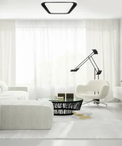 Biało-czarny plafon do korytarza, wbudowany LED ML7932 z serii QUADRO | Kaja Ośw*Sklep Kaja Discount