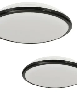 Biało-czarny plafon sufitowy, ochrona IP44 ML6404 z serii TERMA | Kaja Oświetlen*Sklep Kaja Discount