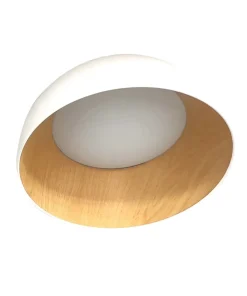 Biało-drewniana lampa sufitowa plafon 13-24169 TRENTO | Kaja*Sklep Kaja Online