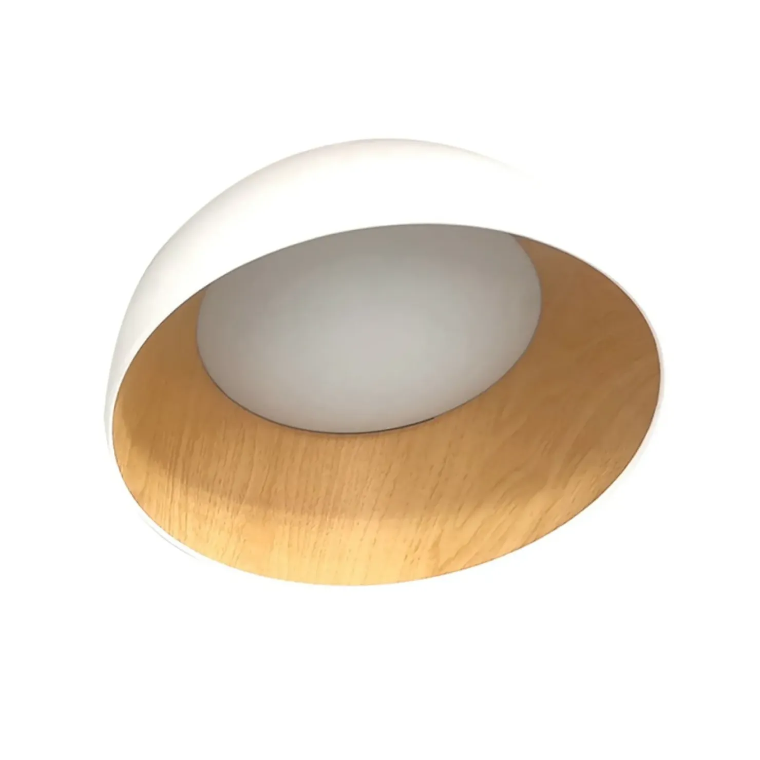 Biało-drewniana lampa sufitowa plafon 13-24169 TRENTO | Kaja*Sklep Kaja Online