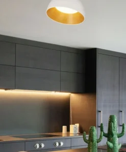 Biało-drewniana lampa sufitowa plafon 13-24169 TRENTO | Kaja*Sklep Kaja Online