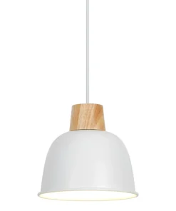 Cheap Sklep Kaja Biało-drewniana lampa wisząca do stylowej kuchni P21031MORLO | Kaja