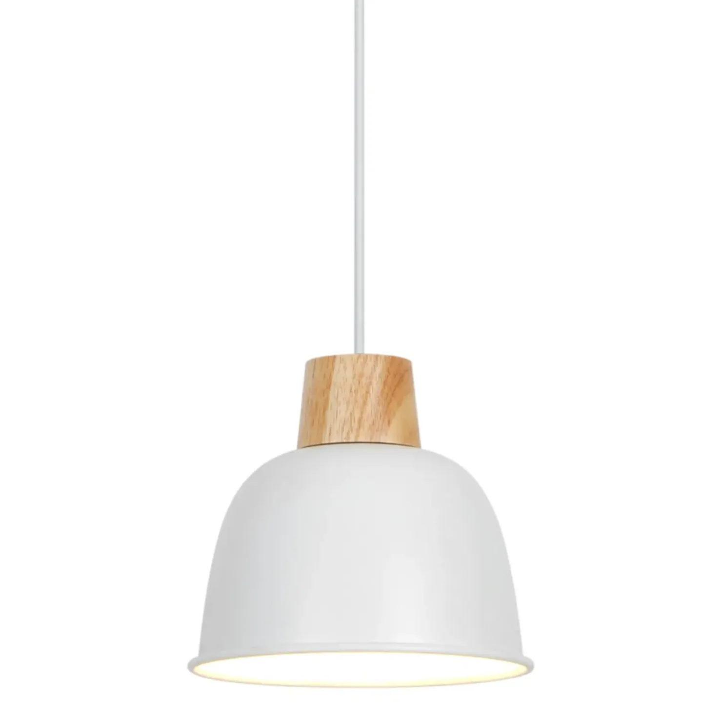 Cheap Sklep Kaja Biało-drewniana lampa wisząca do stylowej kuchni P21031MORLO | Kaja
